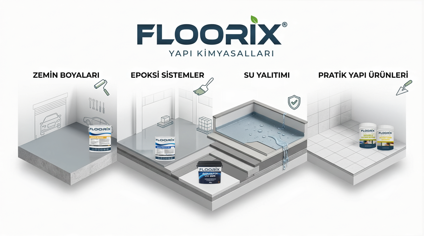 Floorix zemin boyası epoksi su yalıtımı ve yapı kimyasalları ürün grupları