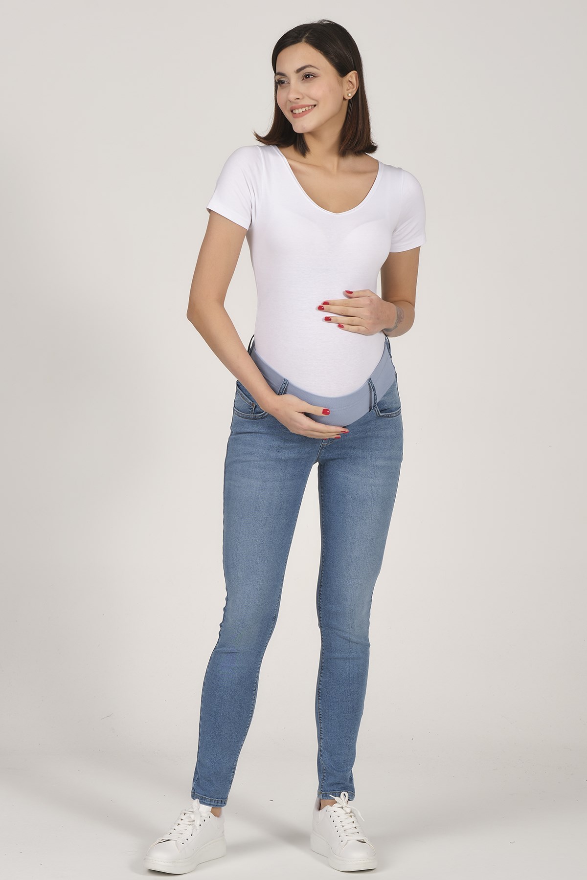 Busa Hamile Skinny Jeans Açık Mavi