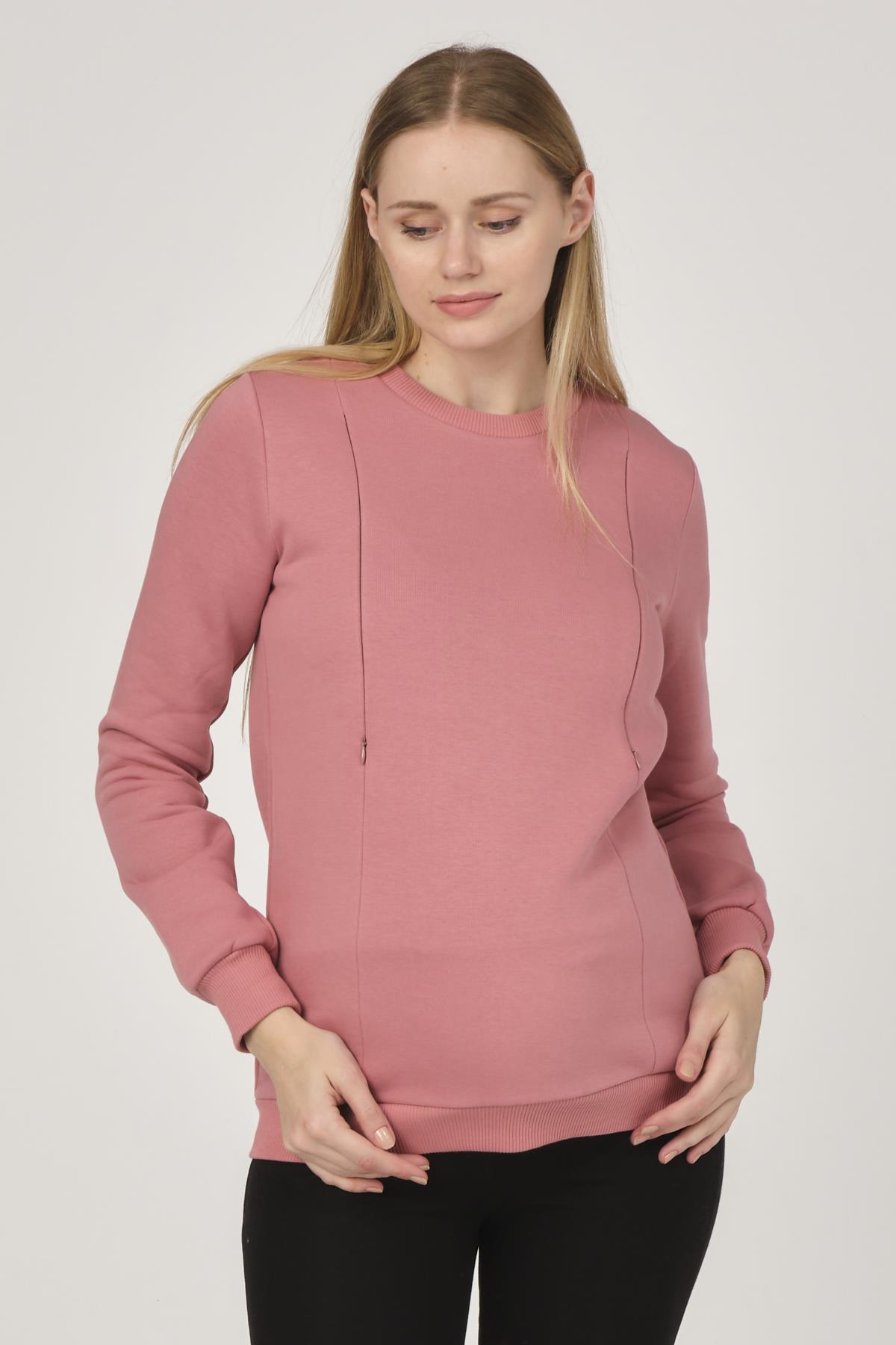 Busa Hamile Sweatshirt Gül Kurusu