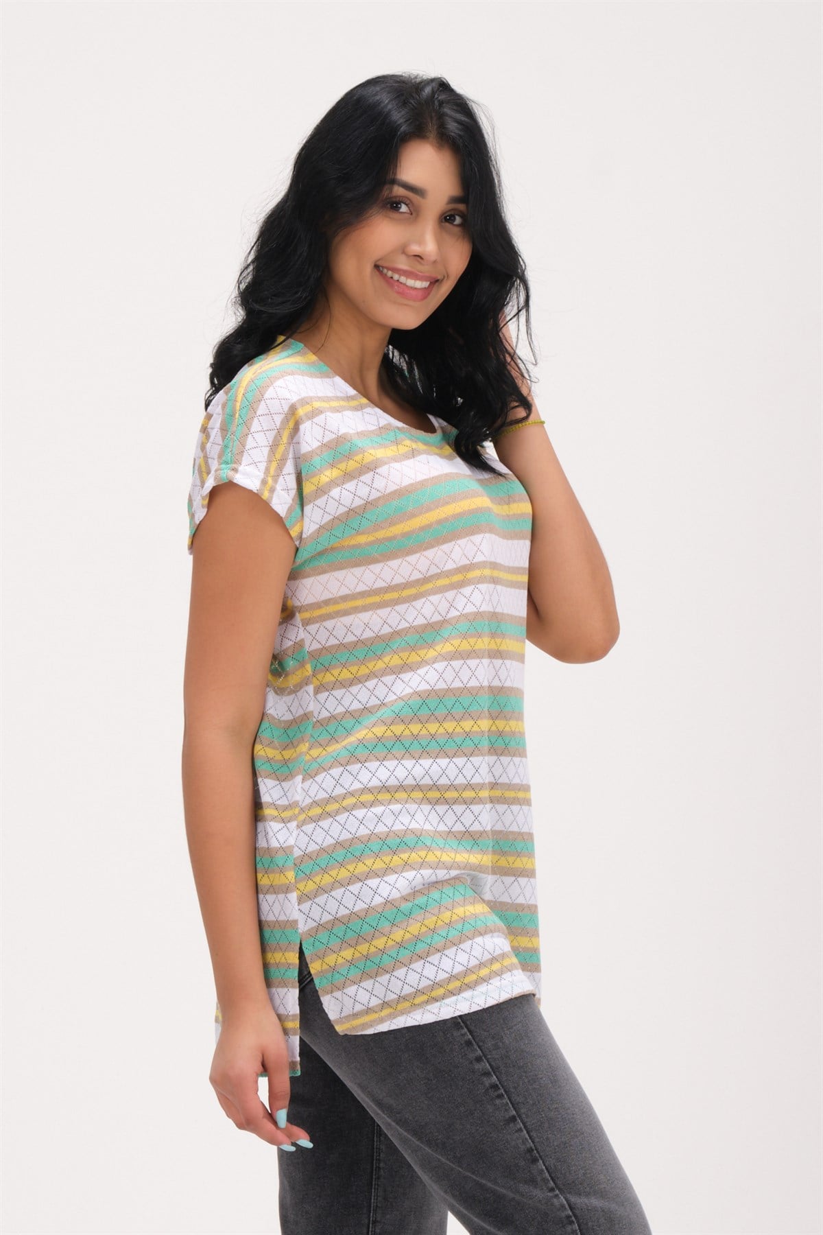 Busa Hamile Oversize T-Shirt Sarı