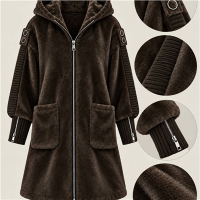 Fermuarlı Angora Kaban Acı Kahve