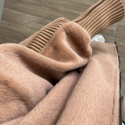 Fermuarlı Angora Kaban Taba Renk