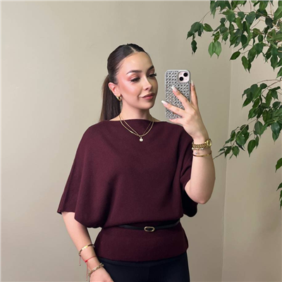 Kemerli Kazak Bordo