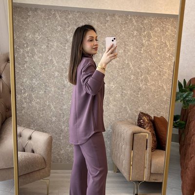 Modal Kumaş Takım Koyu Lila Renk