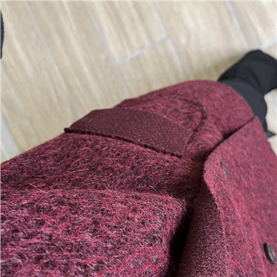 Tüylü Buklet Yelek Bordo Renk