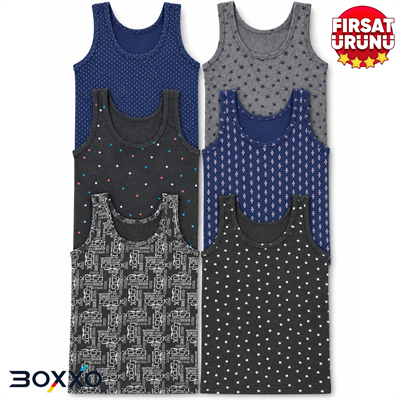 BOXXO DESENLİ ERKEK ÇOCUK ATLET