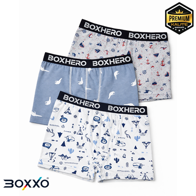 BOXXO PENYE DESENLİ LİKRALI ERKEK ÇOCUK BOXER