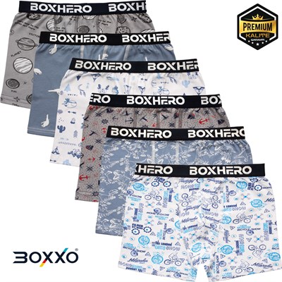 BOXXO PENYE DESENLİ LİKRALI ERKEK ÇOCUK BOXER