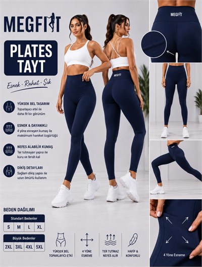 MEG-FİT YÜKSEKBEL TOPARLAYICI TAYT 5976