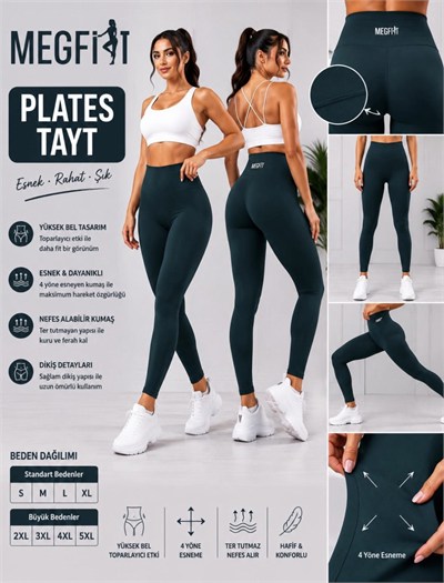 MEG-FİT YÜKSEKBEL TOPARLAYICI TAYT 5976