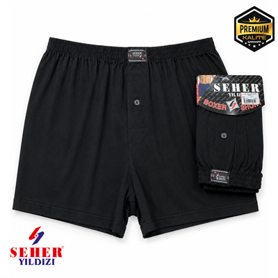 SEHER YILDIZI 0008 DÜZ ERKEK BOXER SHORT