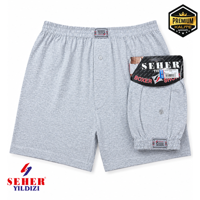 SEHER YILDIZI 0008 DÜZ ERKEK BOXER SHORT