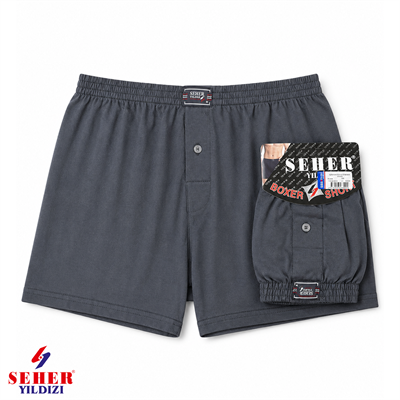 SEHER YILDIZI 0008 DÜZ ERKEK BOXER SHORT