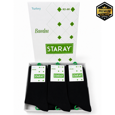 STARAY BAMBU ERKEK YARIM KONÇ ÇORAP 0548