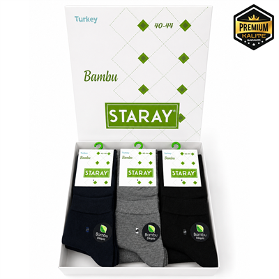 STARAY BAMBU ERKEK YARIM KONÇ ÇORAP 0548
