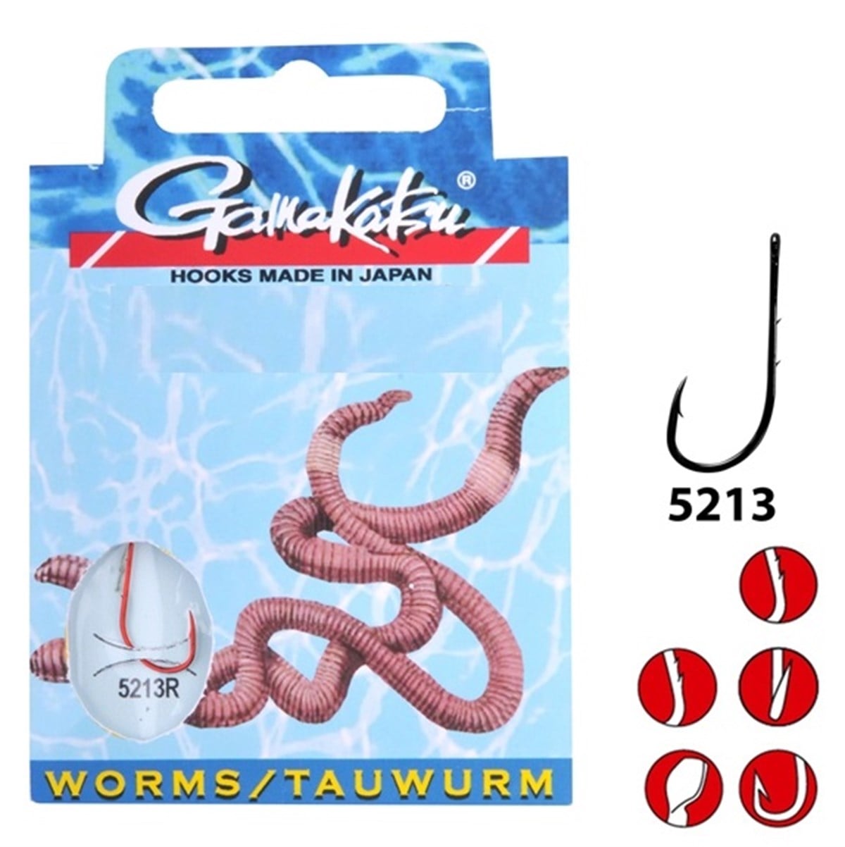 GAMAKATSU BKD-5213R WORM 60cm Braided No:1