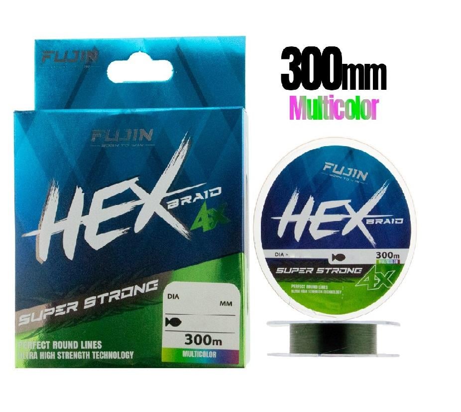 FUJIN Hex 4X PE Line 0,18mm 300mt Multi Color
