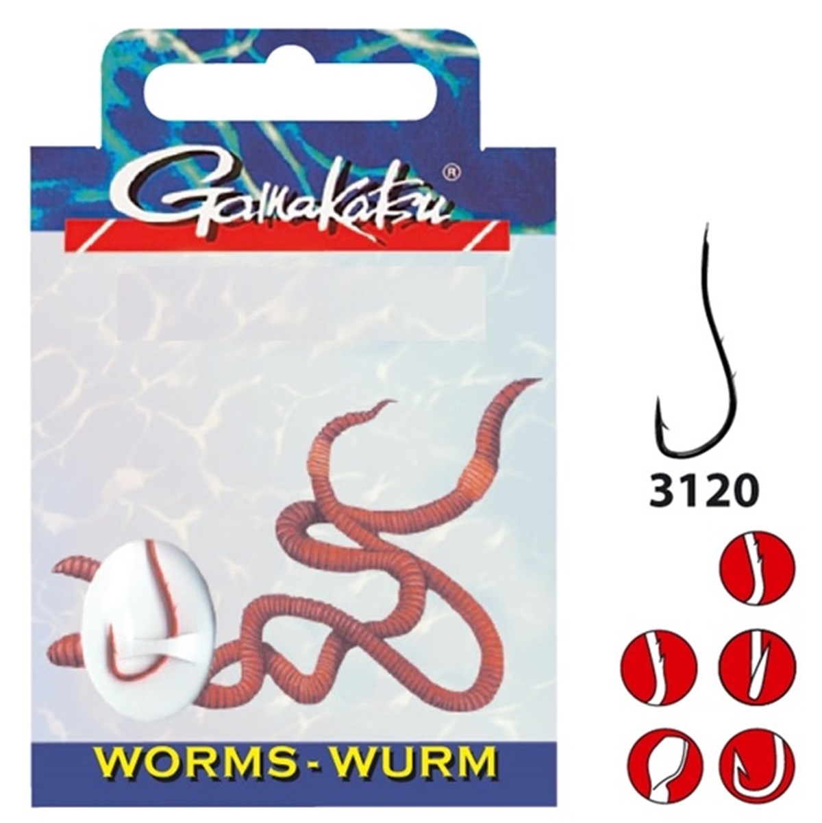 GAMAKATSU HOOK BKS-3120R WORM 70 cm İğne No:2