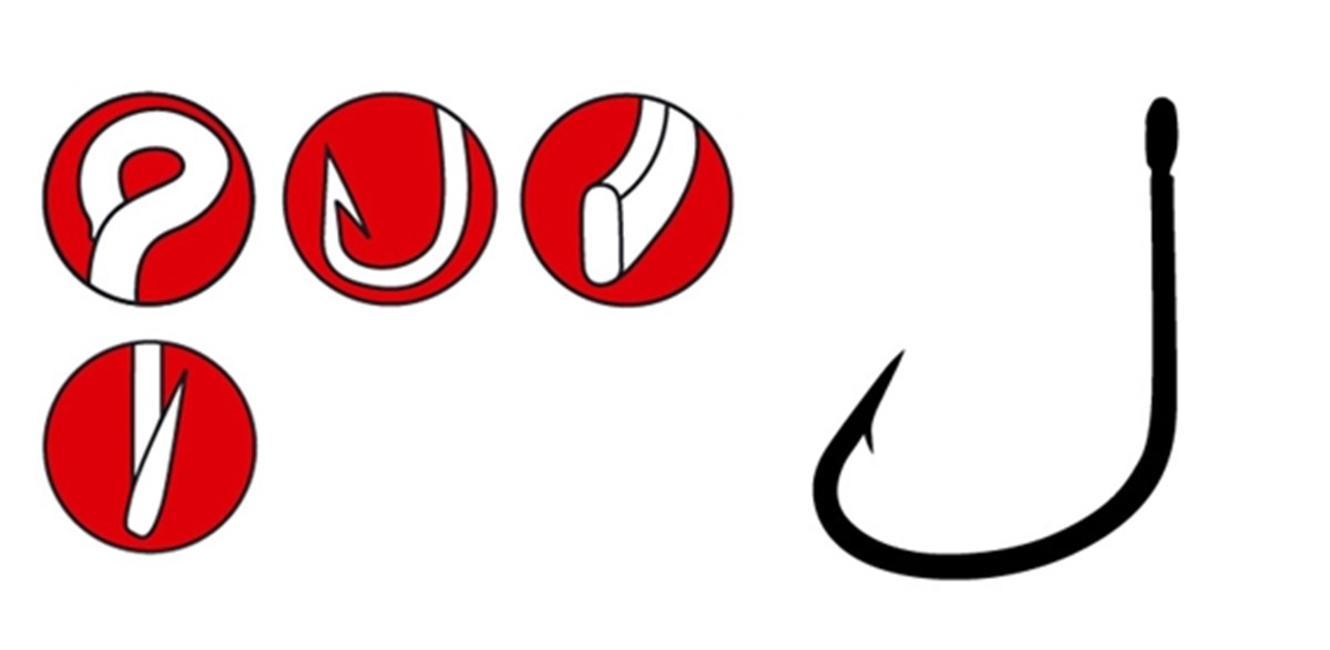 GAMAKATSU HOOK LS-3513F (BLACK) No:8