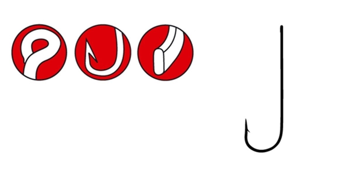 GAMAKATSU HOOK LS-5013F (BLACK) No:3/0