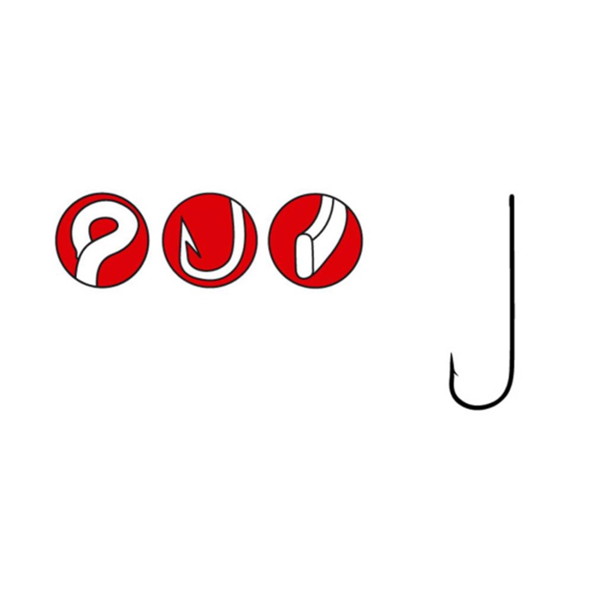 GAMAKATSU HOOK LS-5013F (BLACK) (25 Adet) No:8