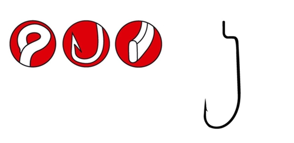 GAMAKATSU HOOK WORM 34 (SPR) (BLACK)(4 Adet)No:6/0