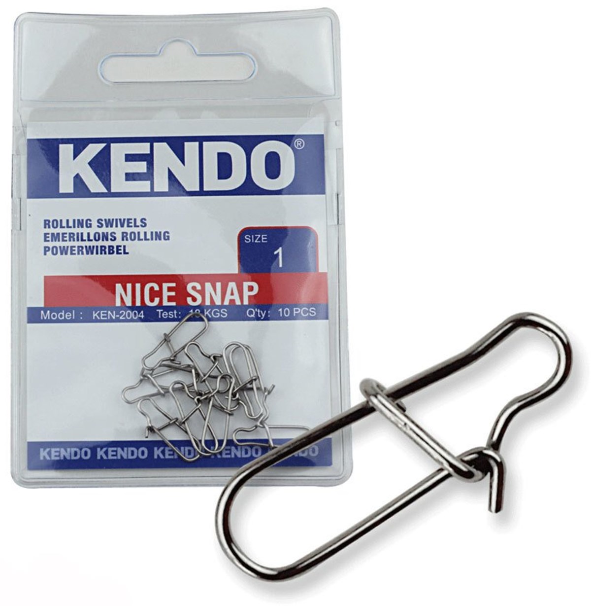 KENDO NICE SNAP 12kg #0 10pcs (Rapala Klips)