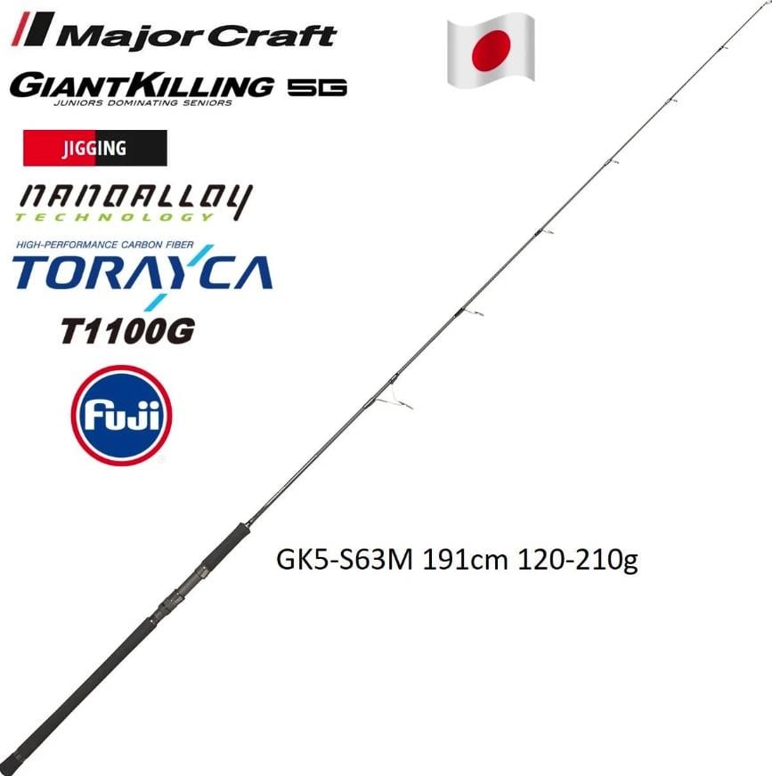 MAJOR CRAFT GIANT KILLING GK5-S63M 191cm 120-210gr