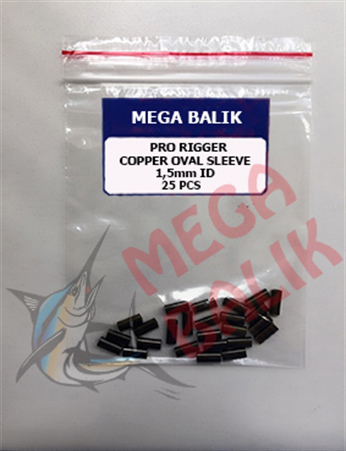 MEGA Copper Oval Sleeve, 1,5 mm (25 piece)
