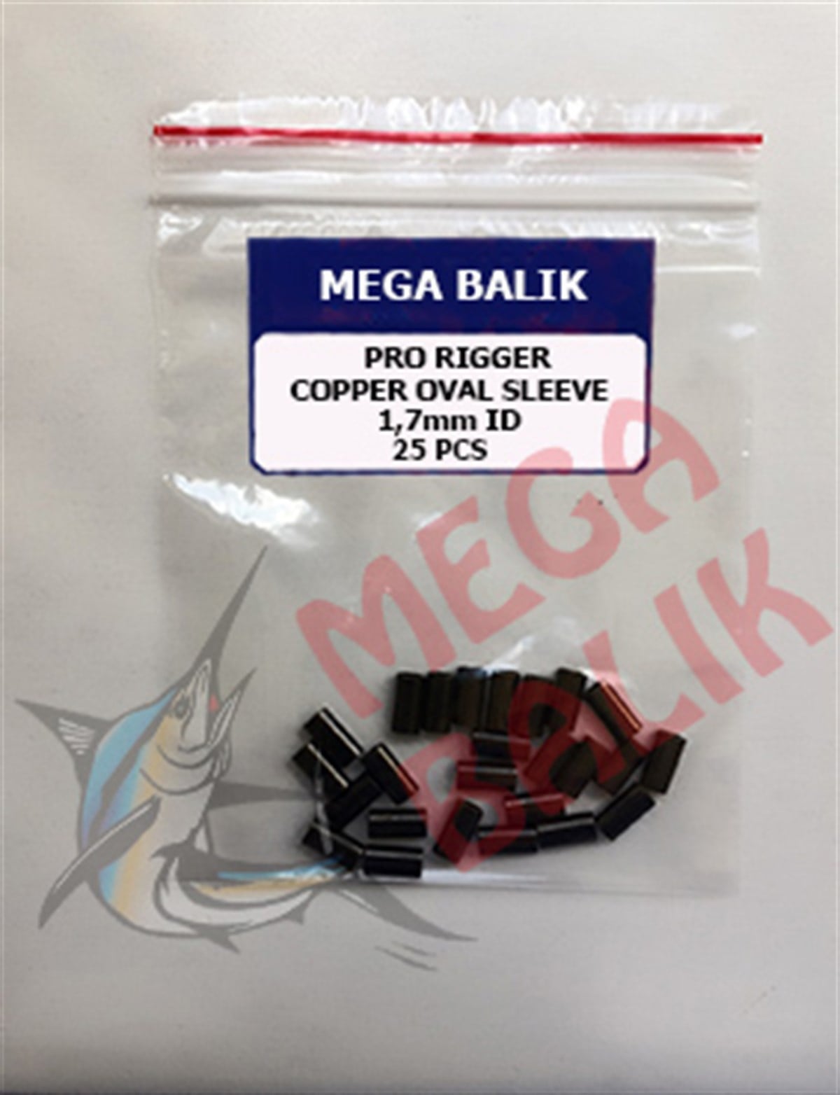 MEGA Copper Oval Sleeve, 1,7 mm (25 piece)