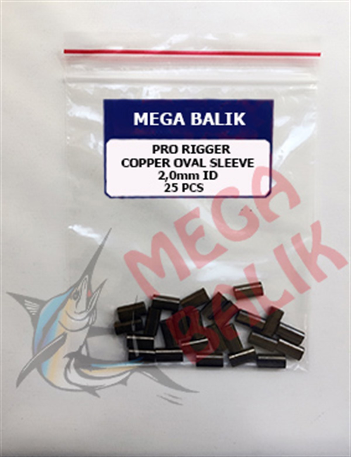 MEGA Copper Oval Sleeve, 2,0 mm (25 piece)