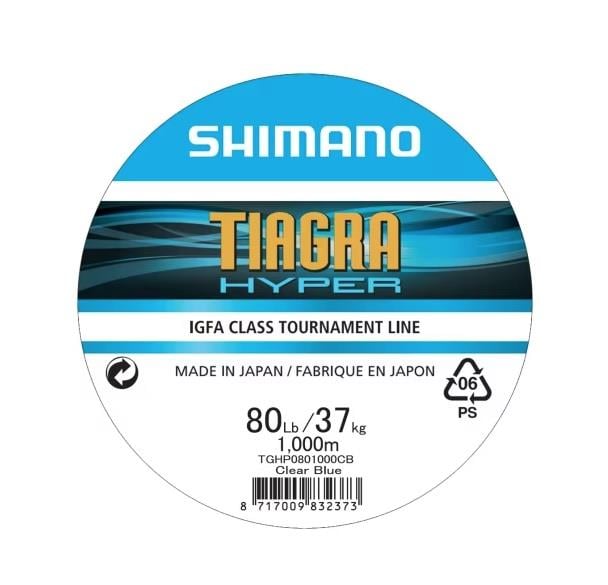 SHIMANO Tiagra Hyper Troll. IGFA 80lb 1000mt Clear Blue