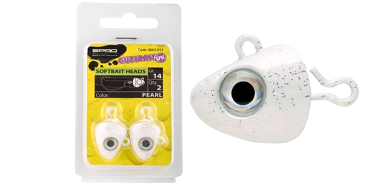 SPRO GUTS BAIT UV Heads Pearl 14gr (2'li Paket)