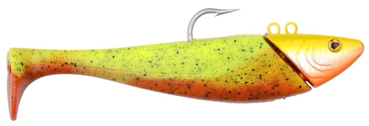 SPRO MEGA JIG SHAD 275g 20cm ORA/CHART(2'li Paket)