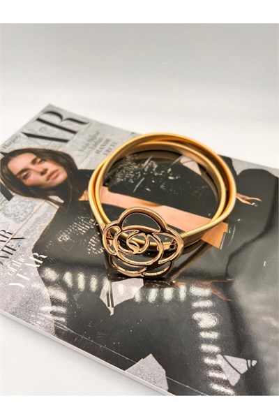 Gold Yaylı Kadın Kemer Elbise Kemeri Gömlek Kemeri Ceket Kemeri