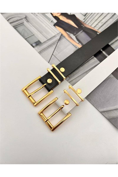 Izgara Köprülü Gold Tokalı Kadın Kemer Pantolon Kemeri Elbise Kemeri Gömlek Kemeri Ceket Kemeri