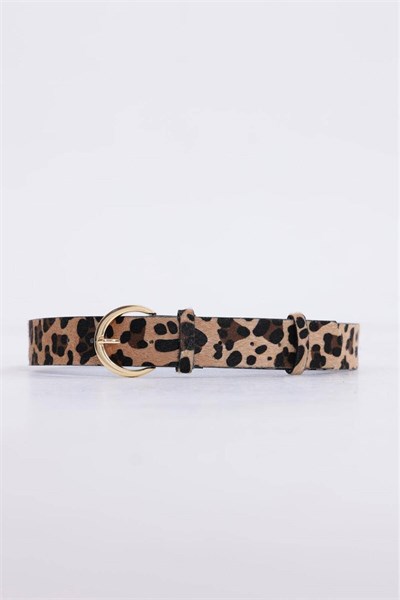 Oval Tokalı Leopar Kemer Kadın Kemer Pantolon Kemeri Elbise Kemeri Gömlek Kemeri Bel Kemeri Leopar