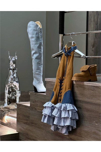 Kadın Cherokee Süet ve Jessica Kumaş Premium Elbise