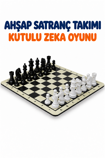 Ahşap Satranç Takımı Kutulu – Çocuklar ve Yetişkinler İçin Eğitici Akıl, Zeka ve Strateji Geliştirici Satranç Oyunu