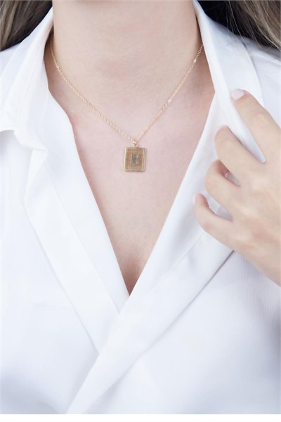 Gold-Plated B Letter Necklace