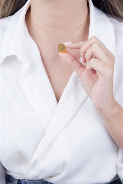 Gold-Plated B Letter Necklace