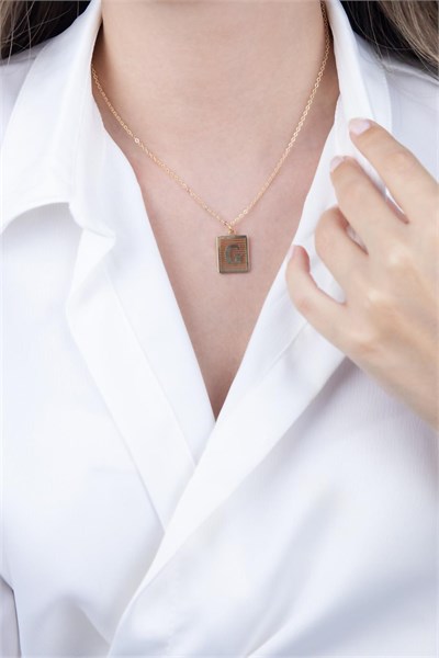 Gold-Plated G Letter Necklace