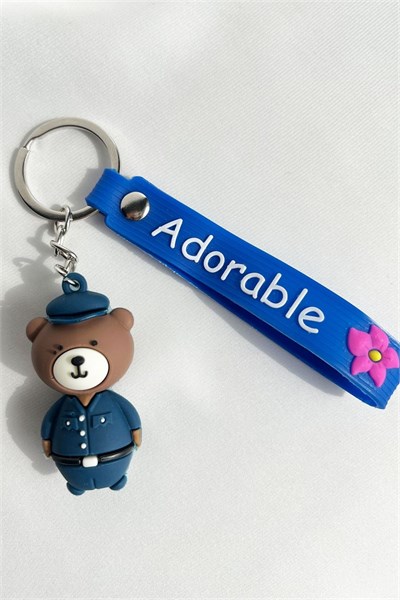 Bear Figure Silicone Keychain