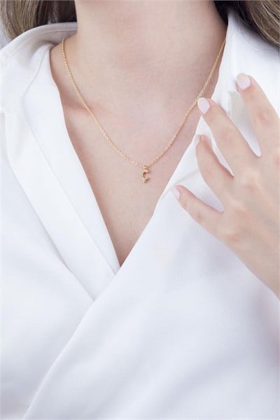 Ç Letter Gold Chain Necklace