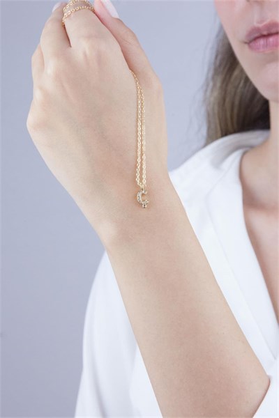 Ç Letter Gold Chain Necklace