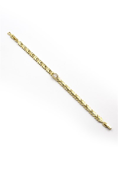 Sergeant Model Stone Xuping Non-Tarnish Bracelet – Gold | Shiny Zircon Detailing, Stylish and Durable Design