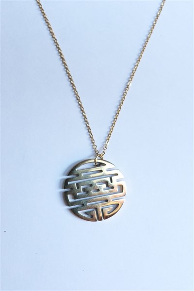 Steel Geometric Gold Chain Necklace