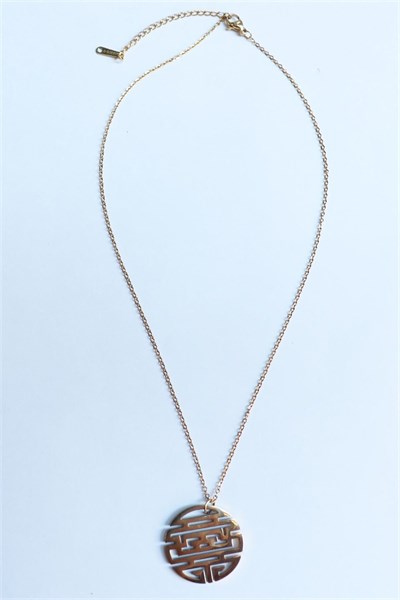 Steel Geometric Gold Chain Necklace