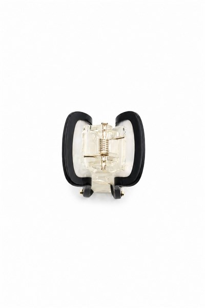 Minimalist Bone-Style Hair Claw Clip with Frame Design - White