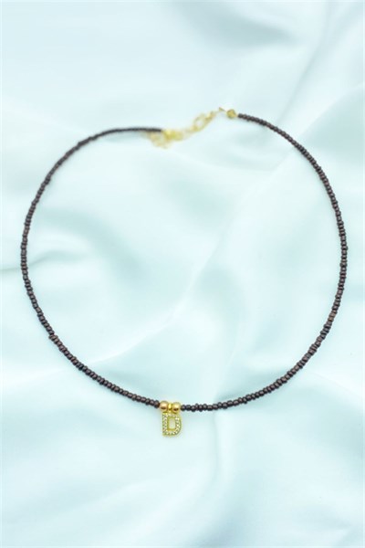 D Letter Bead Necklace